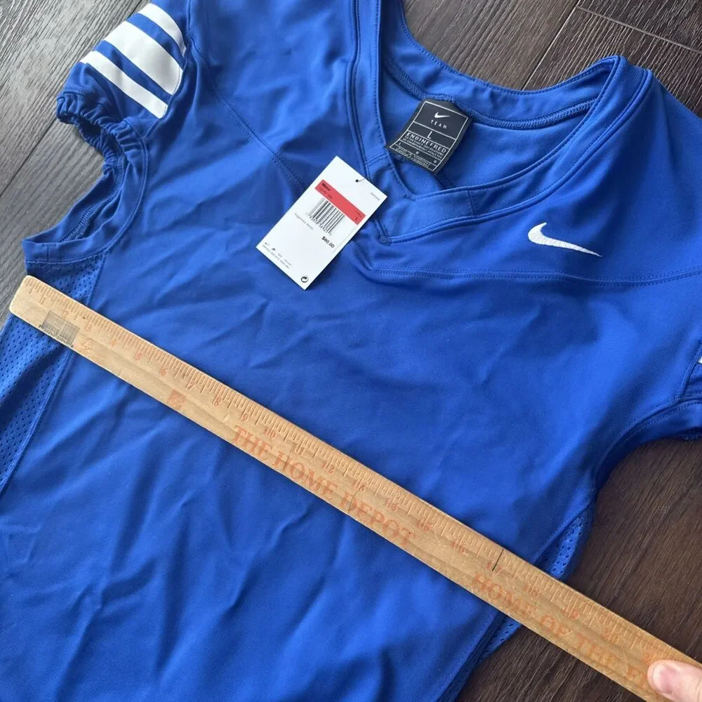 NWT Nike Football Practice BLANK Performance Jersey Blue; Men's Size L MSRP $80